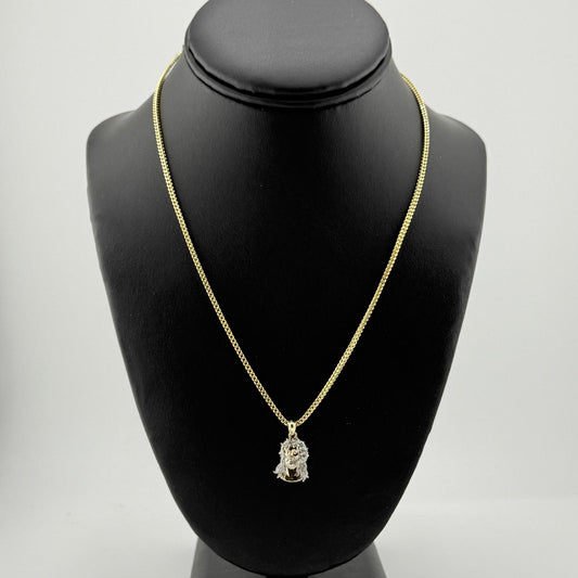 14k Franco Chain / Face Cristo Pendant / AD™