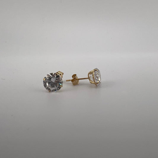 14k Round CZ Earrings AD™
