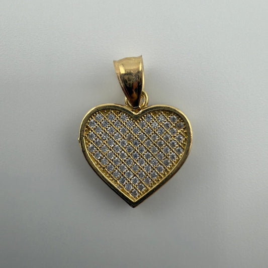 14k Heart CZ Pendant AD™